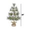 24 Inch Tabletop Pine Christmas Tree with Burlap Base Rustic Holiday Decor